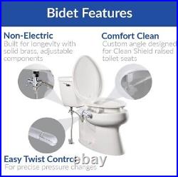 Bemis Assurance 3 Raised Toilet Seat with Support Arms and Bidet Attachment