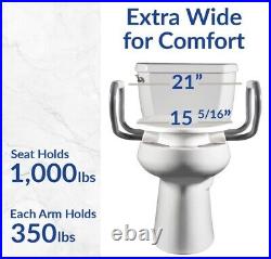 Bemis Assurance 3 Raised Toilet Seat with Support Arms and Bidet Attachment