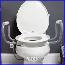 Bemis Assurance 3 Raised Toilet Seat with Support Arms and Bidet Attachment