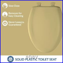 Bemis Classic Colors Slow Close Toilet Seat, Easy Clean Hinges and Durable Pl