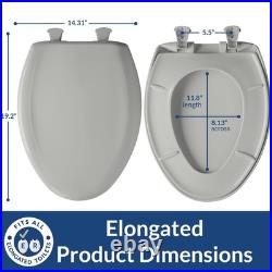 Bemis Classic Colors Slow Close Toilet Seat, Easy Clean Hinges and Durable Pl