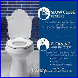 Bemis Classic Colors Slow Close Toilet Seat, Easy Clean Hinges and Durable Seat