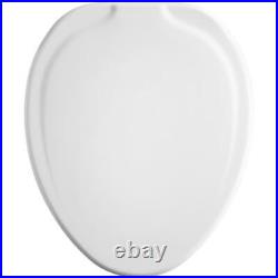 Bemis Independence Asurance Elongated White Plastic Toilet Seat