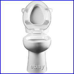 Bemis Independence Asurance Elongated White Plastic Toilet Seat