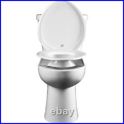 Bemis Independence Asurance Elongated White Plastic Toilet Seat