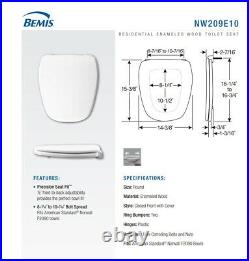 Bemis NW209E10 Norwall Enameled Wood Toilet Seat to fit American Standard F2090