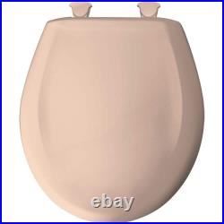 Bemis Round Toilet Seat Pink Red Slow Close Removes Easy Cleaning Never Loose