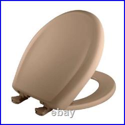 Bemis Round Toilet Seat Soft Close Mexican Sand Never Loosens and Easy Cleaning