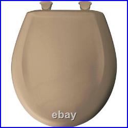 Bemis Round Toilet Seat Soft Close Mexican Sand Never Loosens and Easy Cleaning