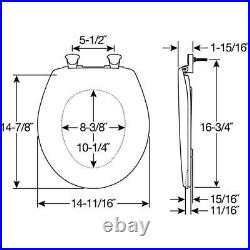 Bemis Round Toilet Seat Soft Close Mexican Sand Never Loosens and Easy Cleaning