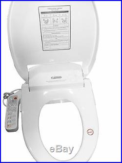 Bidet4me E-300A Electric Bidet Toilet Seat, Plastic, Elongated White -DIY Kit
