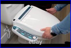 BidetMate 2000 Smart Electric Bidet Heated Toilet Seat Dryer, White, Elongated