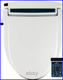 BidetMate 2000 Smart Electric Bidet Heated Toilet Seat Dryer, White, Elongated
