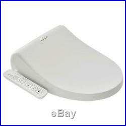 Bidet Seat Toilet Conversion with Side Controller Electric Heated Convert White