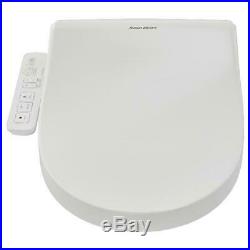 Bidet Seat Toilet Conversion with Side Controller Electric Heated Convert White