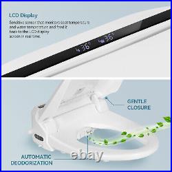 Bidet Toilet Seat Electric Smart Auto Deodorization Elongated Heated LCD, Remote