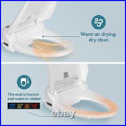 Bidet Toilet Seat Electric Smart Auto Deodorization Elongated Heated LCD, Remote