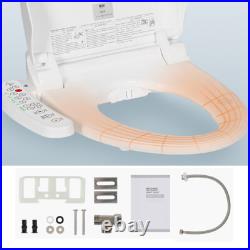 Bidet Toilet Seat Electric Warm Water Smart Heated Bidet with Warm Air Drying