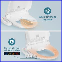 Bidet Toilet Seat Electric Warm Water Smart Heated Bidet with Warm Air Drying