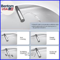 Bidet Toilet Seat Elongated, Unlimited Warm Water, Heated Toilet Seat, Warm Air