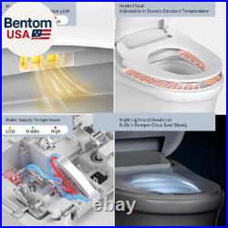 Bidet Toilet Seat Elongated, Unlimited Warm Water, Heated Toilet Seat, Warm Air