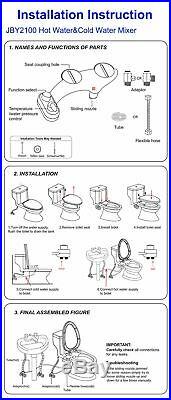 Bidet Toilet Seat Non Electric Attachment Spray Nozzle Bathroom Cleaning Sprayer