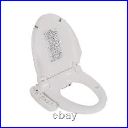 Bidet Toilet Seat White Electric Heated Smart Toilet Seat + Self-Cleaning Nozzle