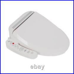 Bidet Toilet Seat White Electric Heated Smart Toilet Seat + Self-Cleaning Nozzle