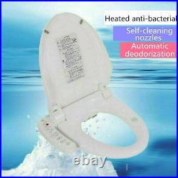 Bidet Toilet Seat withSide Control Panel Elongated Automatic Deodorization White