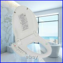 Bidet Toilet Seat withSide Control Panel Elongated Automatic Deodorization White