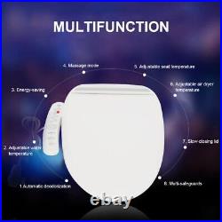 Bidet Toilet Seat withSide Control Panel Elongated Automatic Deodorization White