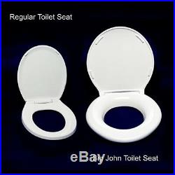 Big John Heavy Duty Raised Safety Bathroom Toilet Seat White 1200 lb. Capacity