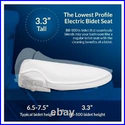 BioBidet BB-500 Low Profile, Adjustable, Heated Toilet Seat, Elongated WHITE