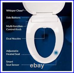 BioBidet BB-500 Low Profile, Adjustable, Heated Toilet Seat, Elongated WHITE