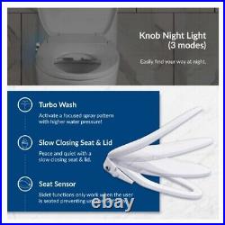 BioBidet BB-500 Low Profile, Adjustable, Heated Toilet Seat, Elongated WHITE