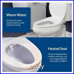 BioBidet BB-500 Low Profile, Adjustable, Heated Toilet Seat, Elongated WHITE