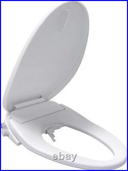 BioBidet BB-500 Low Profile Adjustable Water Heated Toilet Seat Elongated White