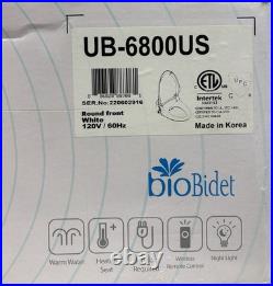 BioBidet USPA UB-6800US SMART ADJUSTABLE BIDET ROUND TOILET SEAT WITH REMOTE