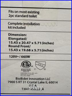 BioBidet USPA UB-6800US SMART ADJUSTABLE BIDET ROUND TOILET SEAT WITH REMOTE