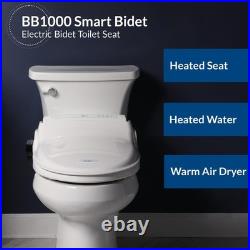 Bio Bidet BB1000 Electric Bidet Toilet Seat, Warm Water with Air Dryer, Heated