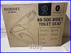 Bio Bidet BB500 Low Profile Heated Bidet Toilet Seat Warm Water, Elongated White