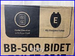 Bio Bidet BB500 Low Profile Heated Bidet Toilet Seat Warm Water, Elongated White