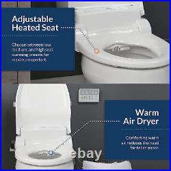 Bio Bidet BB-1000 Supreme Bidet Toilet Seat Elongated White Warm Air Heated Seat