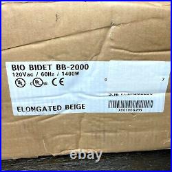 Bio Bidet BB-2000, Elongated, BEIGE, with Remote Control NEW OPEN BOX