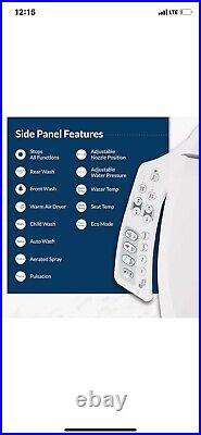 Bio Bidet BB-600 Electric Round Bidet Toilet Seat with Side Panel Controls