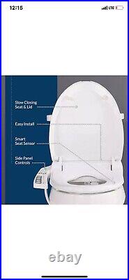 Bio Bidet BB-600 Electric Round Bidet Toilet Seat with Side Panel Controls