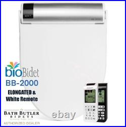 Bio Bidet BLISS BB-2000, Elongated, White, Remote Control, New 3-Yr Warranty