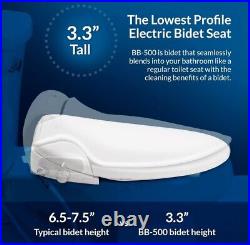 Bio Bidet Bemis BB500 Low Profile Heated Bidet Toilet Seat, Elongated White