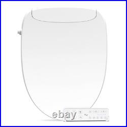 Bio Bidet Horizon Plastic Elongated Soft Close Heated Bidet Toilet Seat White
