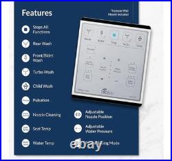 Bio Bidet Slim 2 Electric Bidet Round Toilet Seat Remote Heated Seat Warm Water